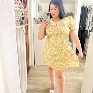 Yellow floral sundress